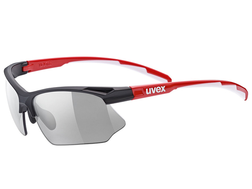 Okulary Uvex Sportstyle 802 V czarno-czerwono-białe