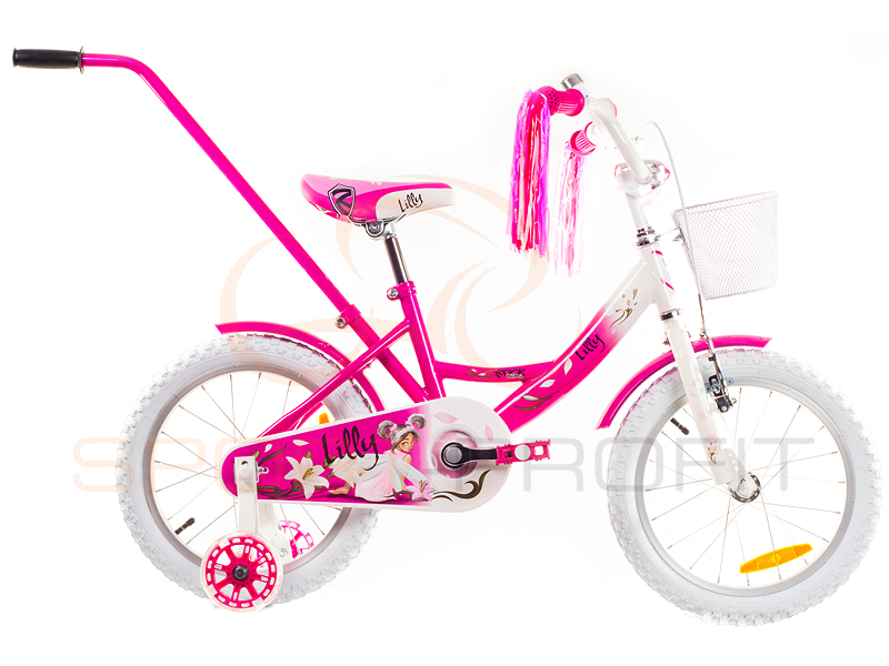 Rower dziecięcy Rock Kids 16'' Lilly pink/white - Sklep Rowerowy  Sport-Profit