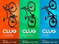 Wieszak na rower Clug Roadie czarno/niebieski-16499
