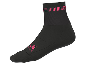 Skarpety ALE  Logo  Q-Skin Socks  Black Fluo Pink