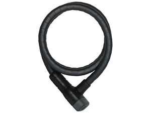Zapięcie rowerowe linka ABUS Steel-O-Flex Microflex 6615K QS RBU 15mm 110cm ze stalowymi pierścieniami ochronnymi czarne