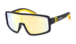 Okulary dziecięce Arctica S-1010A oprawki czarno-żółte szkła z żółtą powłoką Revo