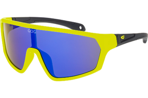 Okulary dziecięce polaryzacyjne GOG Flint E995-2 neonowożółte matowe szkła polichromatyczny błękit