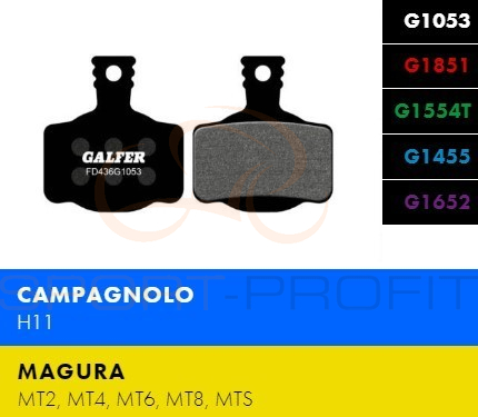 Okładziny hamulcowe Galfer Standard do Magura MT2, MT4, MT6, MT8, MTS i Campagnolo H11